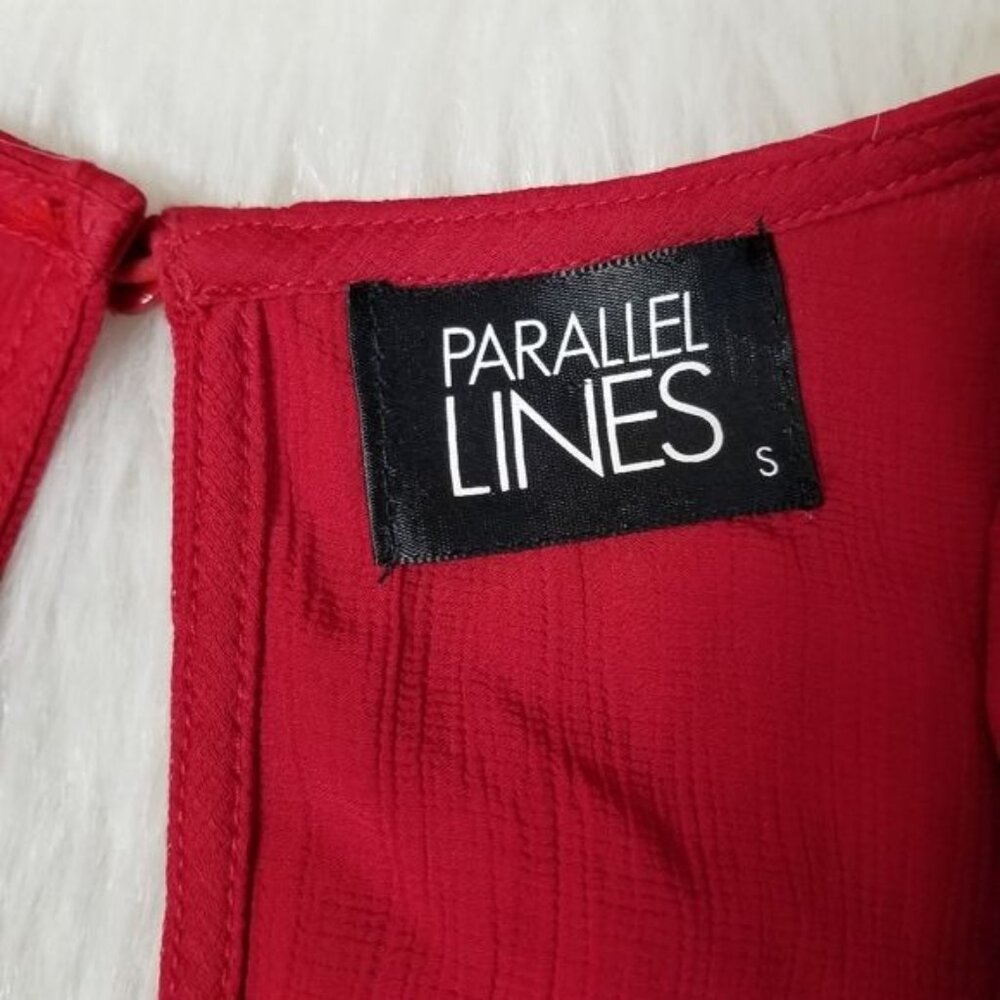 Parallel Lines (Asos) Twist Front Cutout Red Romp… - image 3